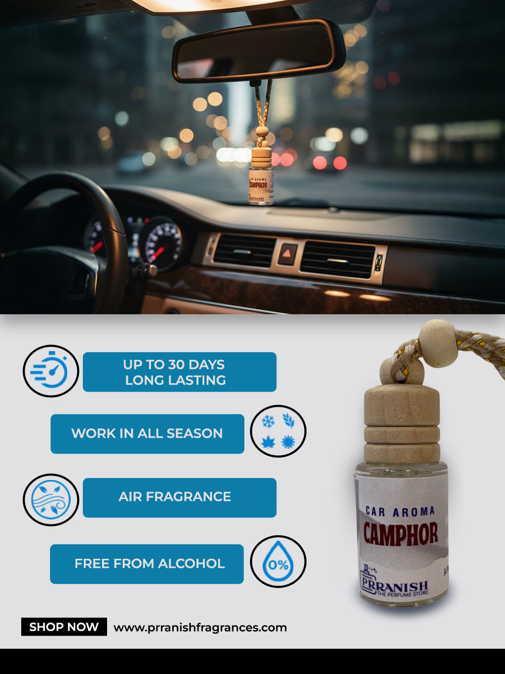 CAMPHOR Hanging Car Aroma by PRRANISH
