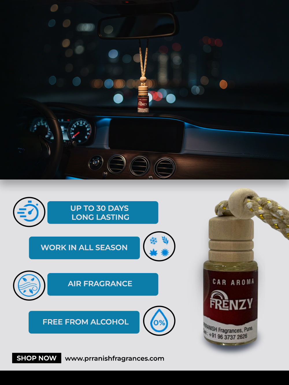 FRENZY Hanging Car Aroma by PRRANISH