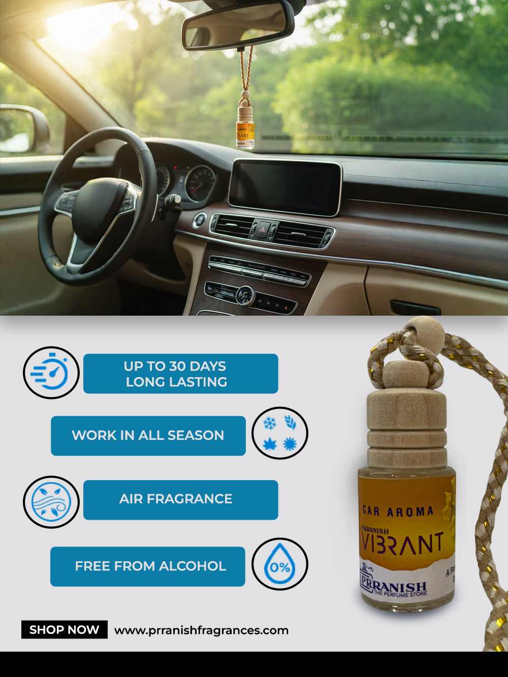 VIBRANT Hanging Car Aroma by PRRANISH